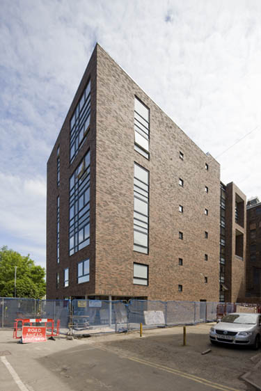 Exterior of the building nearing completion